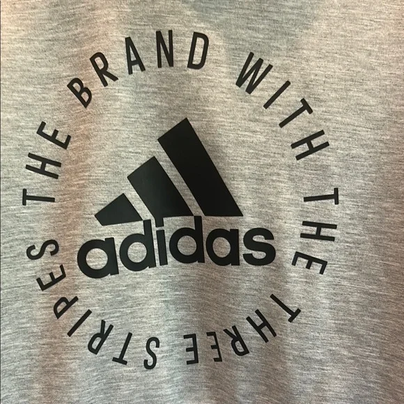 Adidas Gray and Black Logo Hoodie - Picture 2 of 5